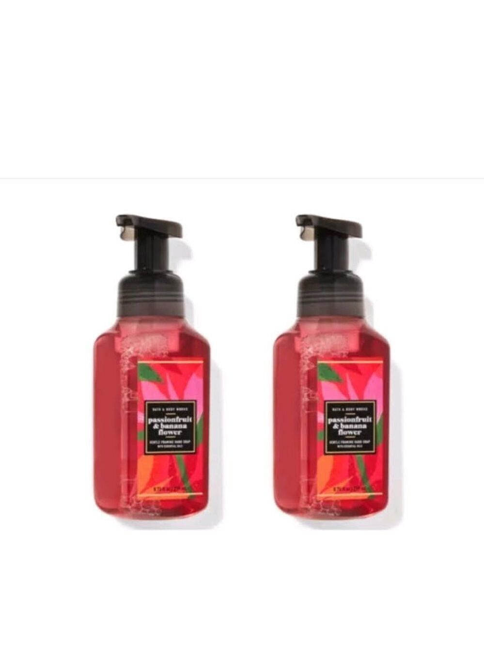 2 PASSIONFRUIT AND BANANA FLOWER GENTLE FOAMING HAND SOAPS